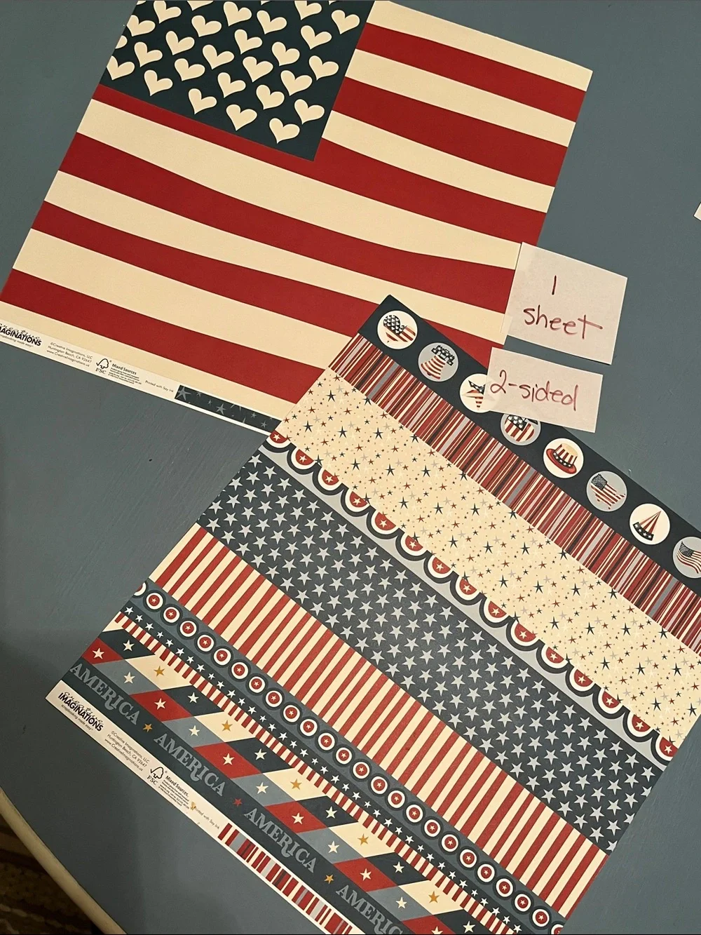 Patriotic July 4th Scrapbooking Lot | Papers, Stickers, Embellishments, Alphabet
